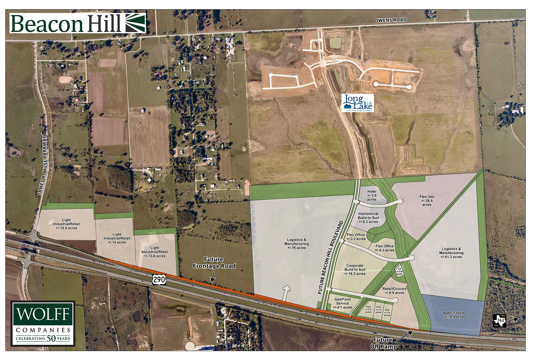 Beacon Hill, Master-Planned Commercial Business Park in Waller, Texas