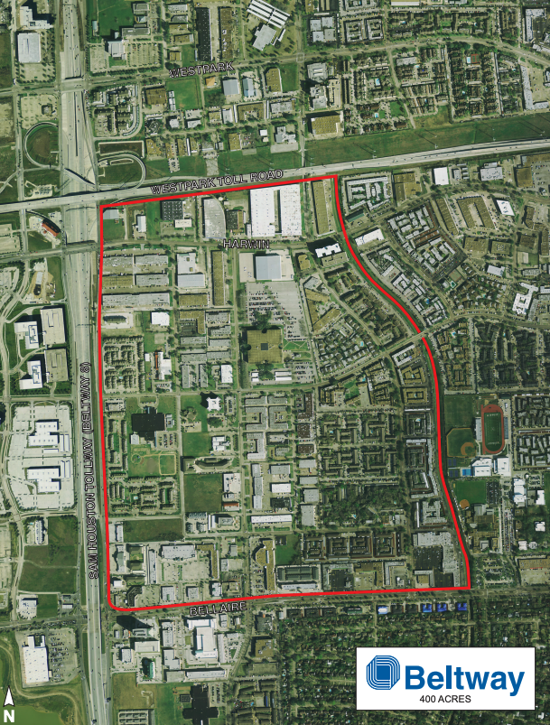 Aerial photo of Beltway development
