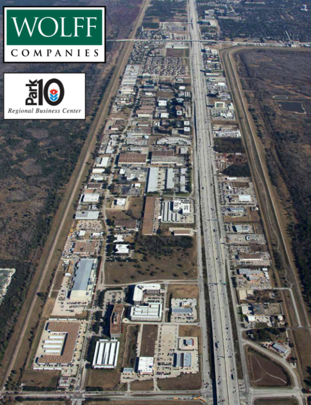 Aerial photo of Park 10 development
