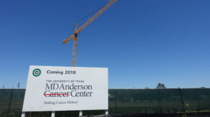 Photo of MD Anderson Cancer Center Coming Soon sign