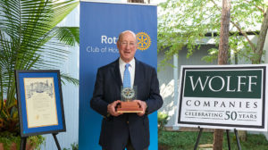 David S. Wolff presented the Rotary Club of Houston’s Distinguished Citizen Award